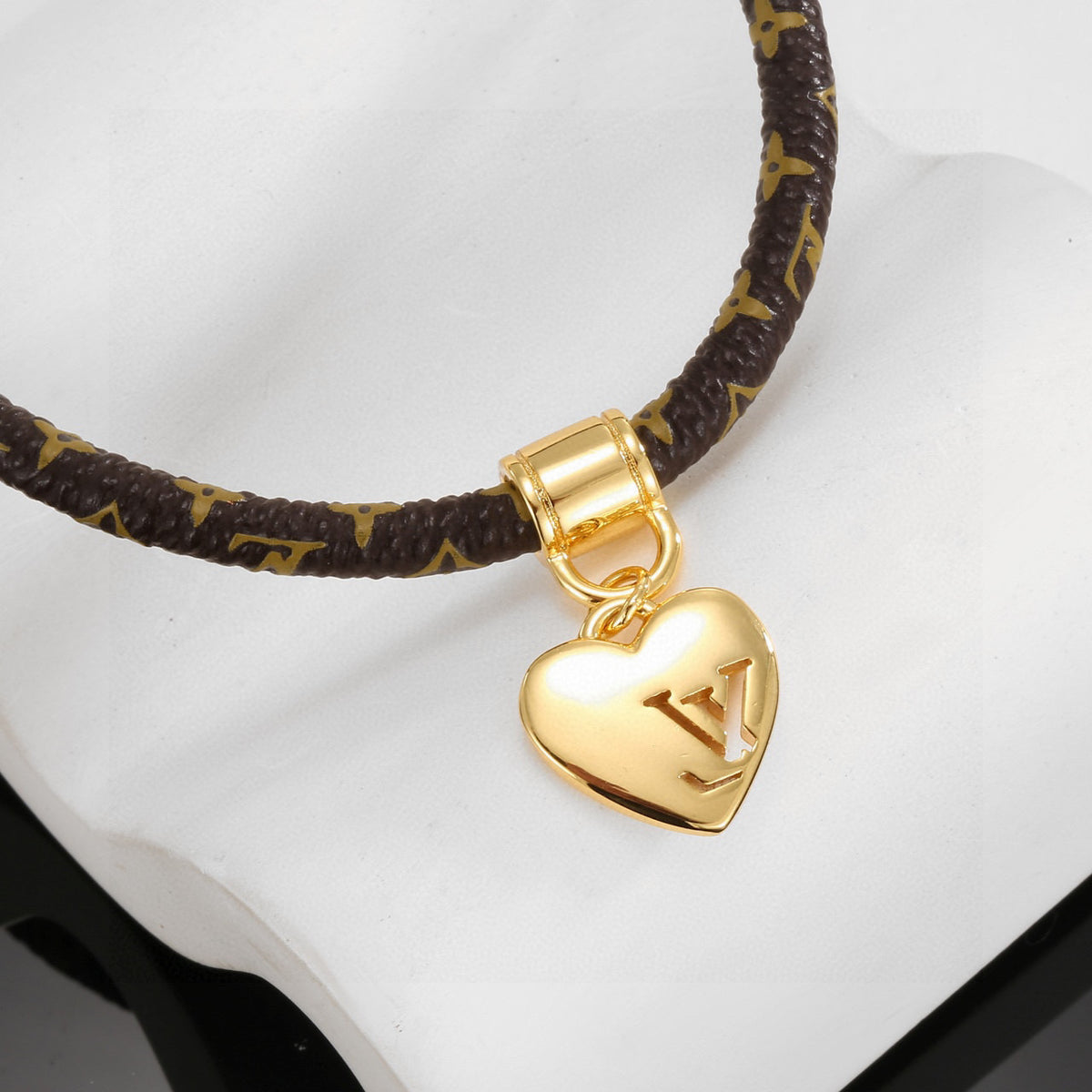 Louis Vuitton Circle Gold-Tone Leather Bracelet - album image 2