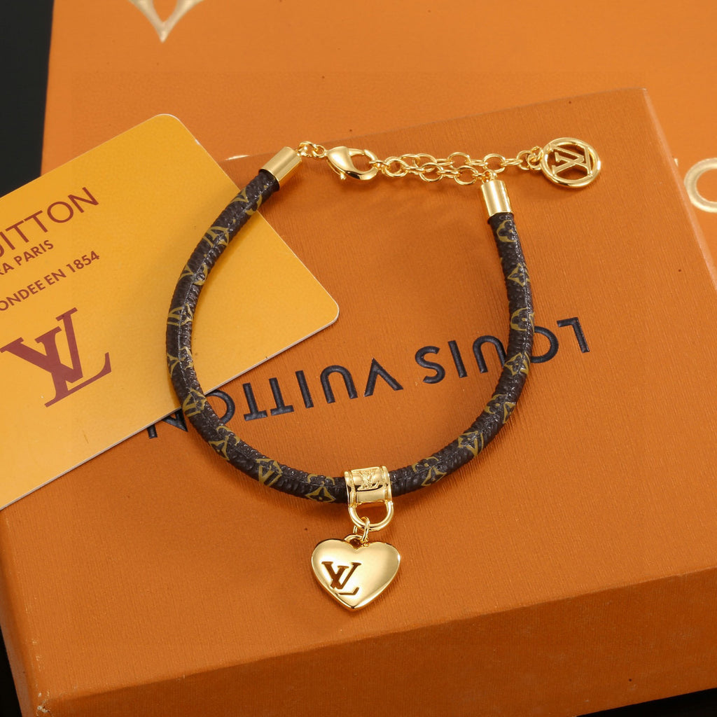 Louis Vuitton Circle Gold-Tone Leather Bracelet - album image 6