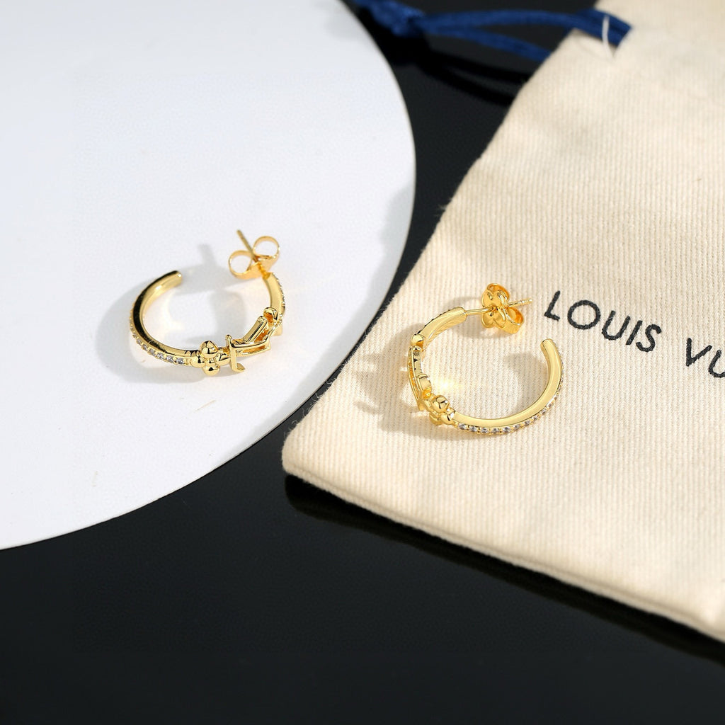 Louis Vuitton LV Letter Stud Earrings - album image 6