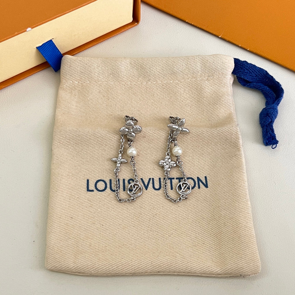 Louis Vuitton Silver-Tone Geometric Drop Earrings - album image 6