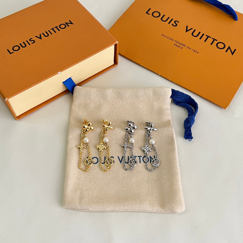 Louis Vuitton Gold-Tone Geometric Drop Earrings - album image 3