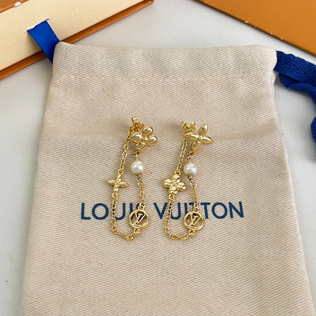 Louis Vuitton Gold-Tone Geometric Drop Earrings - album image 6