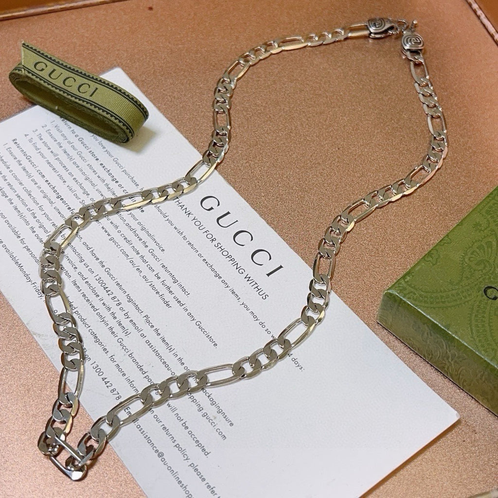 Gucci Anger Forest Interlocking G Antiqued Chain Necklace - album image 5