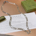 Gucci Anger Forest Interlocking G Antiqued Chain Necklace - album image 1
