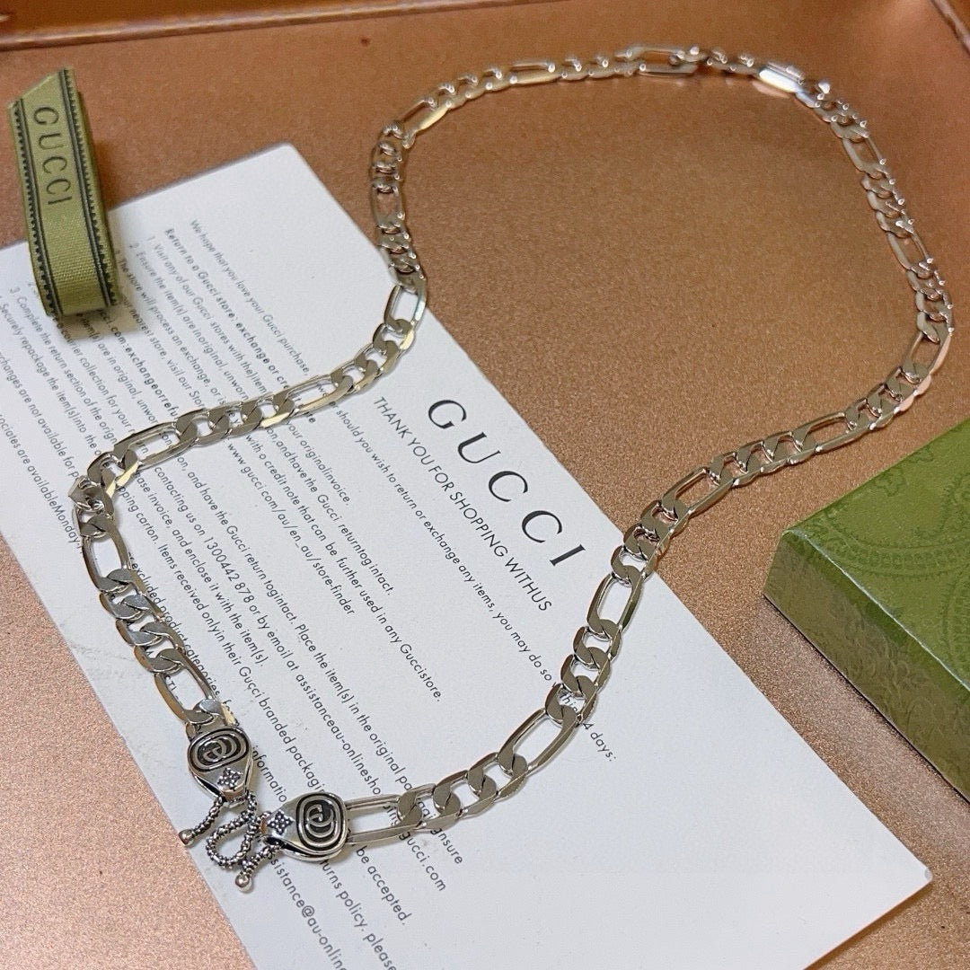 Gucci Anger Forest Interlocking G Antiqued Chain Necklace - album image 7
