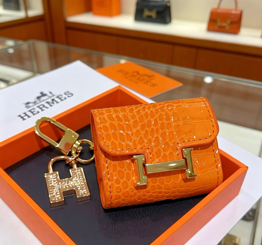 Hermès Orange Handbag-Charm Keychain - album image 3