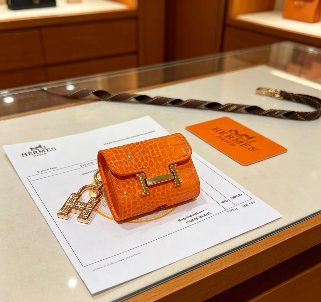 Hermès Orange Handbag-Charm Keychain - album image 1