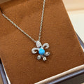 Chrome Hearts Blue Center Fleur Pendant Necklace - album image 1