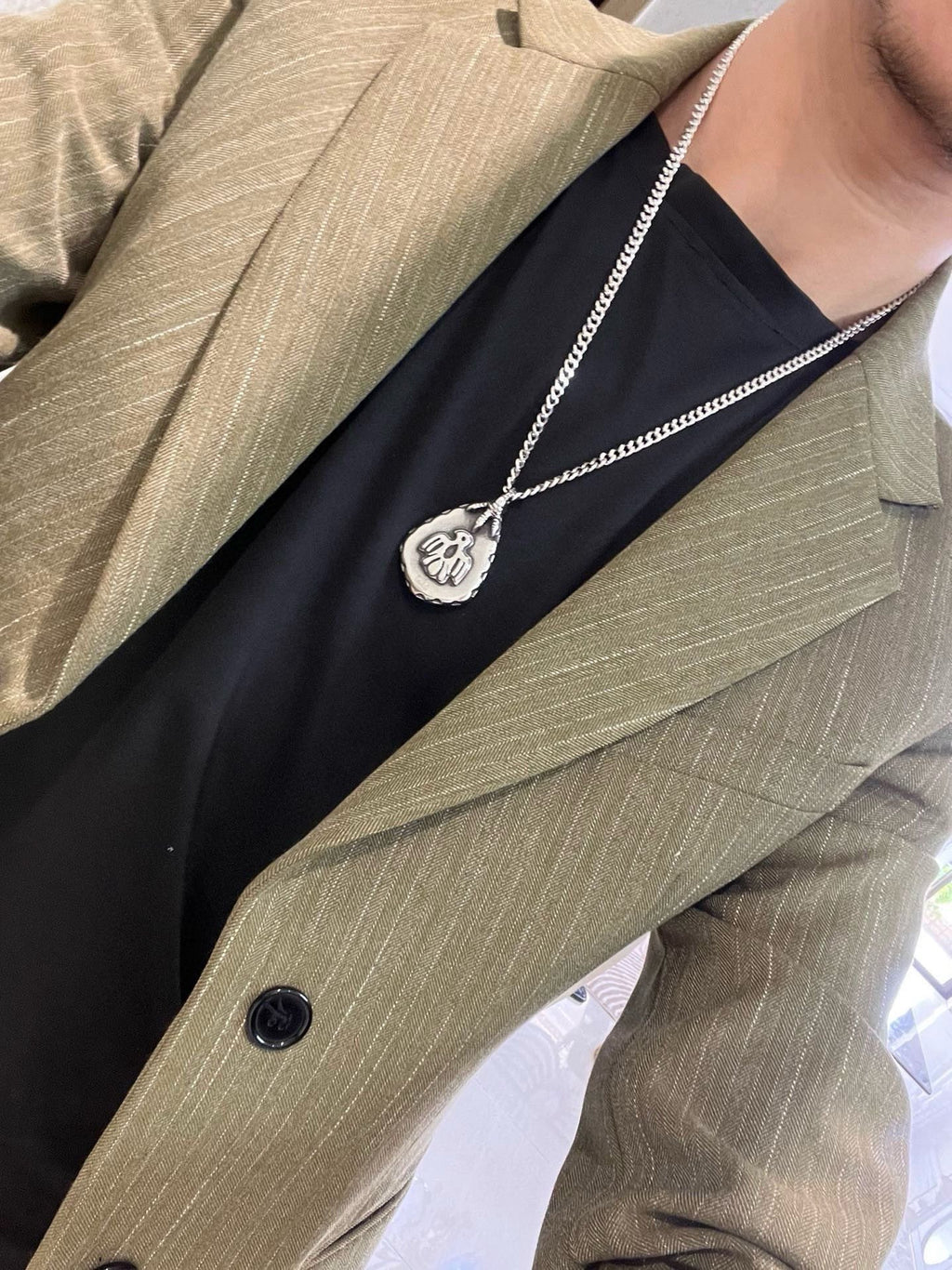 Gucci Anger Forest Interlocking G Antique Silver-Tone Silver-Tone Antiqued Chain Necklace - album image 6