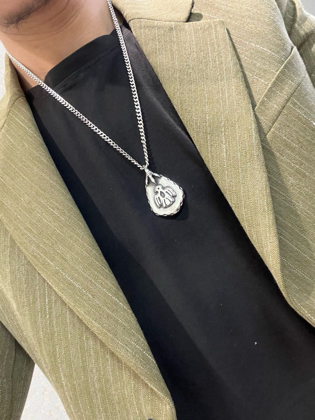 Gucci Anger Forest Interlocking G Antique Silver-Tone Silver-Tone Antiqued Chain Necklace - album image 9
