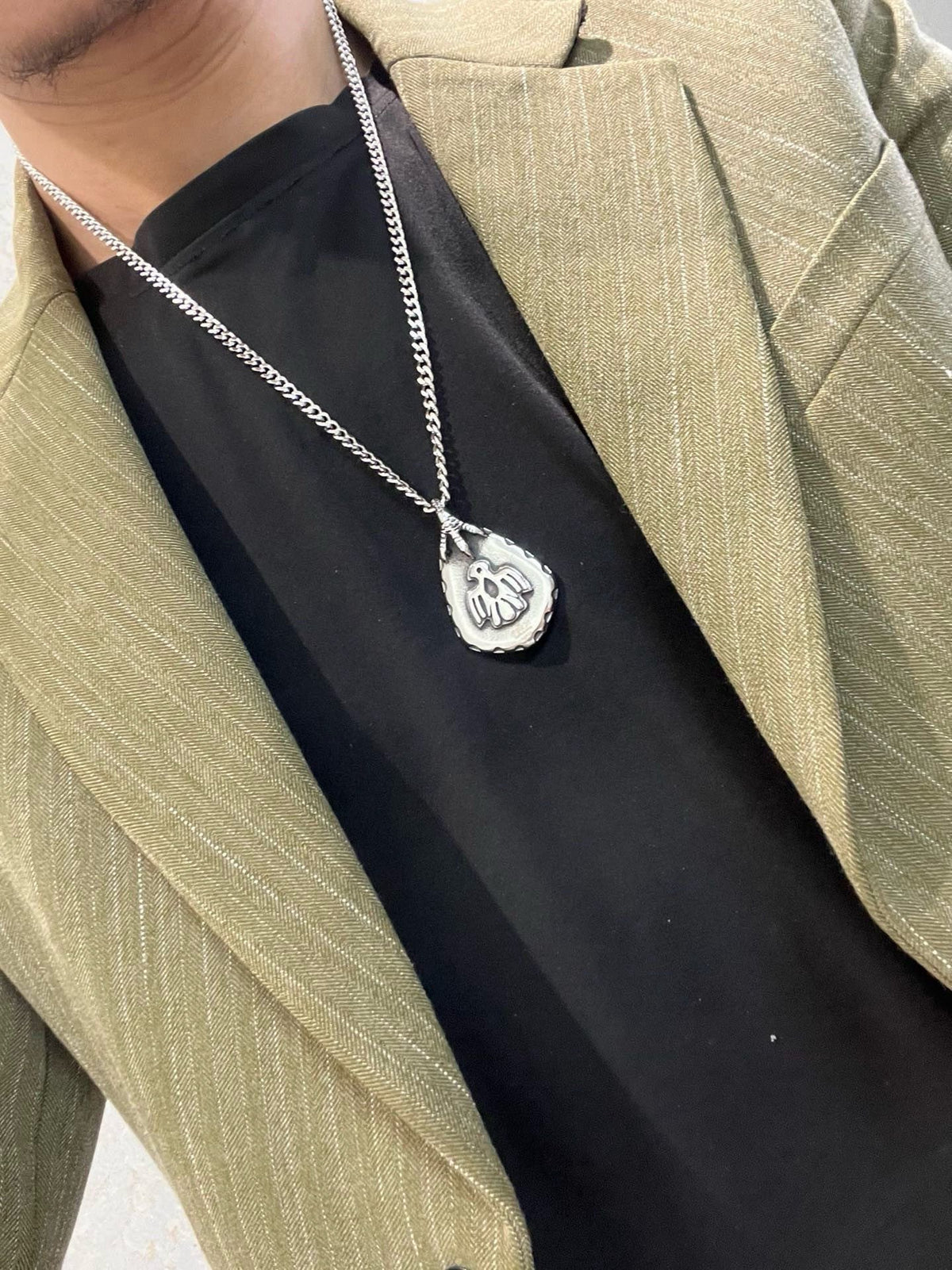 Gucci Anger Forest Interlocking G Antique Silver-Tone Silver-Tone Antiqued Chain Necklace - album image 9
