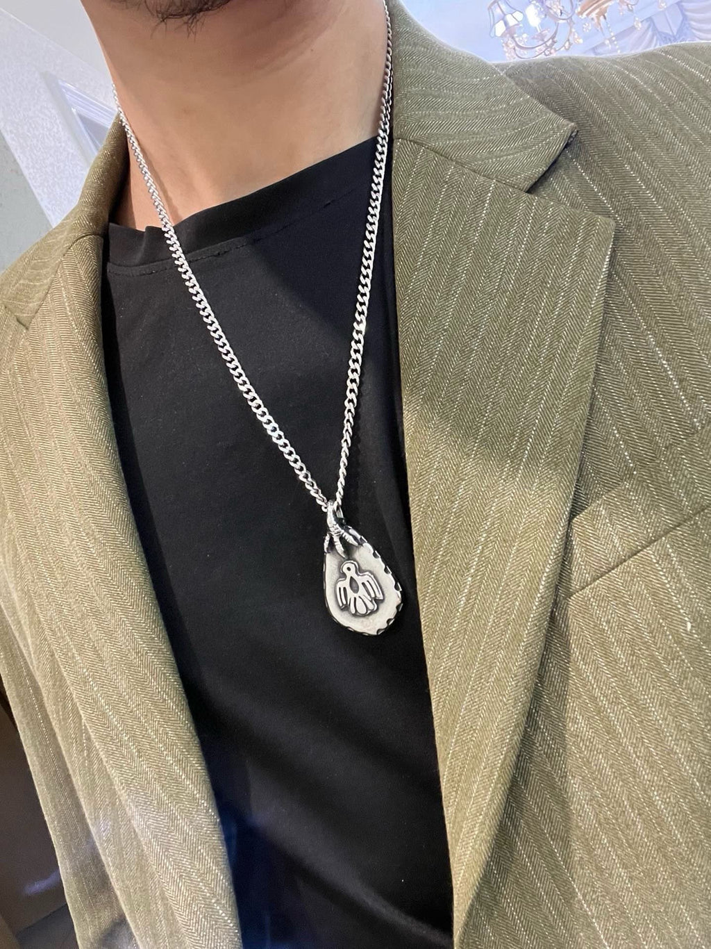 Gucci Anger Forest Interlocking G Antique Silver-Tone Silver-Tone Antiqued Chain Necklace - album image 3