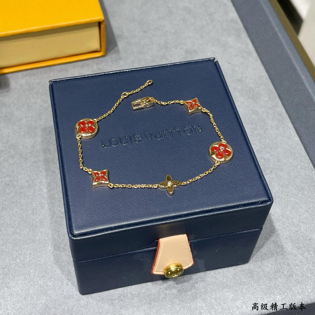 Louis Vuitton Color Blossom Red Five-Flower Bracelet - album image 4
