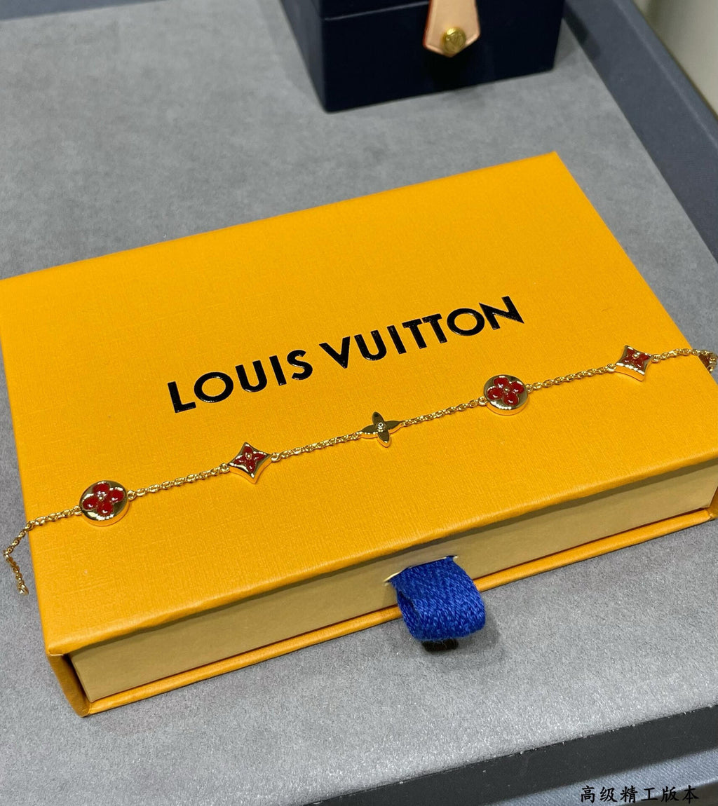 Louis Vuitton Color Blossom Red Five-Flower Bracelet - album image 3