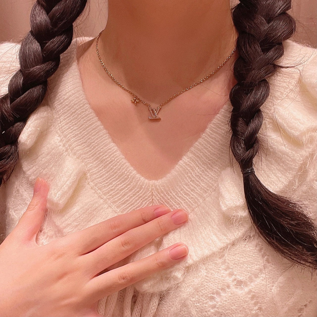 Louis Vuitton Gold-Tone Crystal Accent Necklace - album image 7