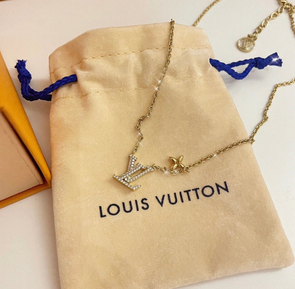 Louis Vuitton Gold-Tone Crystal Accent Necklace - album image 5
