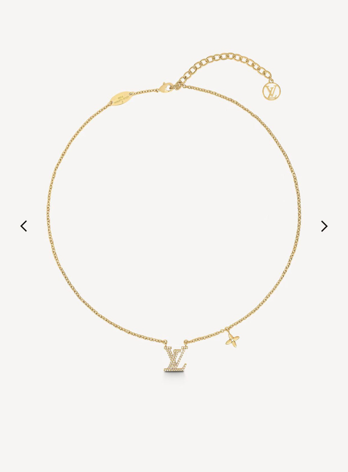 Louis Vuitton Gold-Tone Crystal Accent Necklace - album image 1