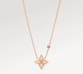 Louis Vuitton Pink Monogram Diamond-Shape Crystal Accent Necklace - album image 1