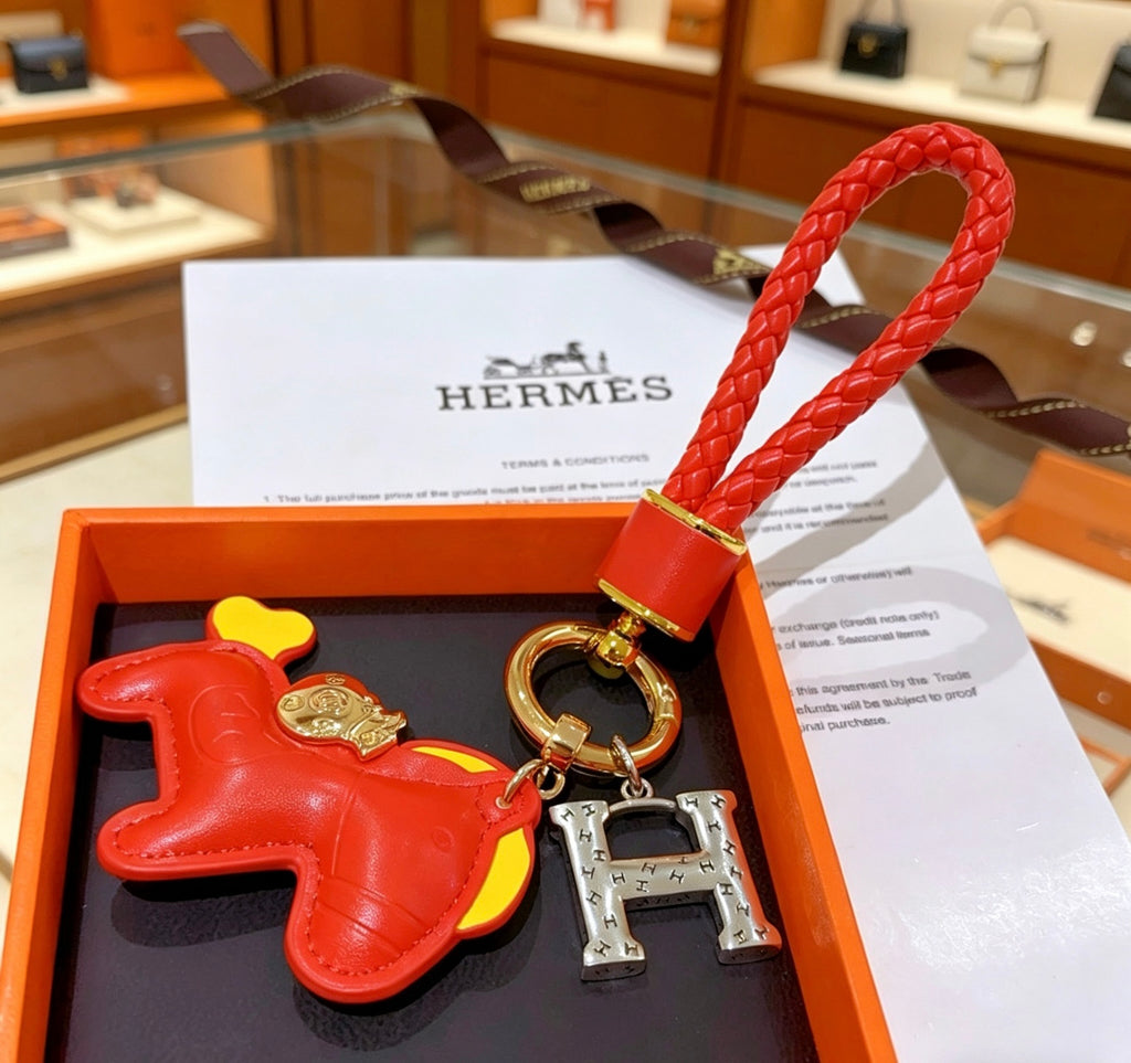 Hermès Red Horse and Purple Tag Keychain - album image 4