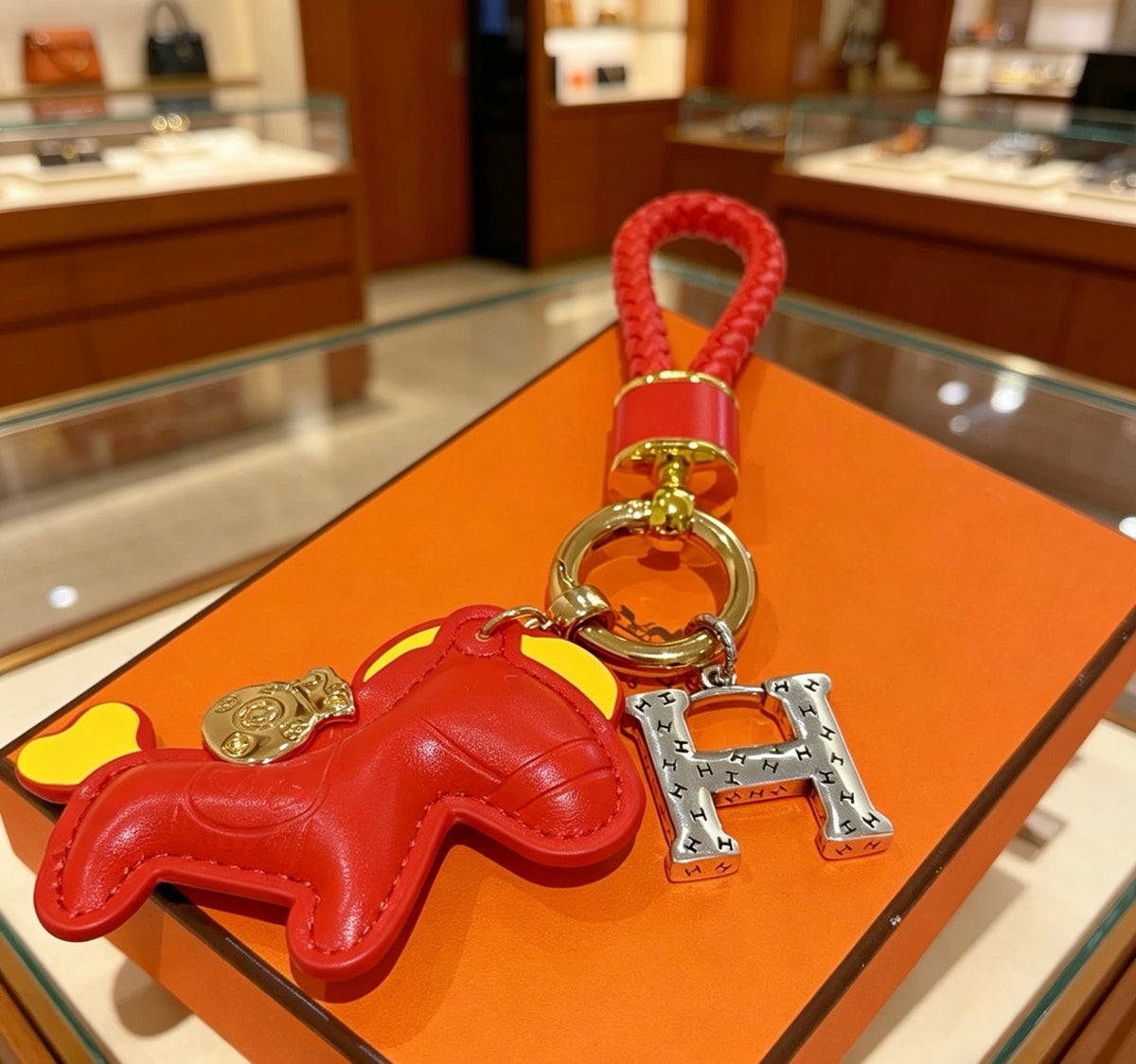 Hermès Red Horse and Purple Tag Keychain - album image 3