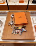 Hermès Silver-Tone Horse-Charm Keychain - album image 1