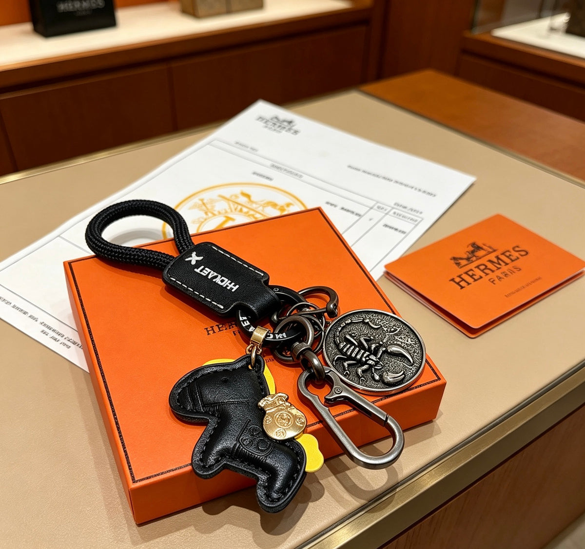 Hermès Black Horse and H Disc Keychain - album image 3