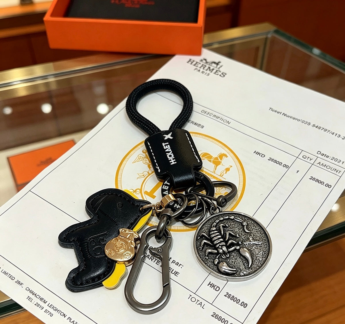 Hermès Black Horse and H Disc Keychain - album image 4