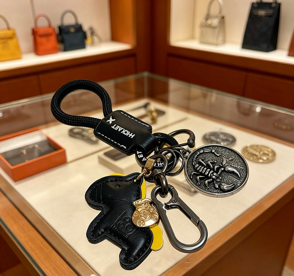 Hermès Black Horse and H Disc Keychain - album image 1