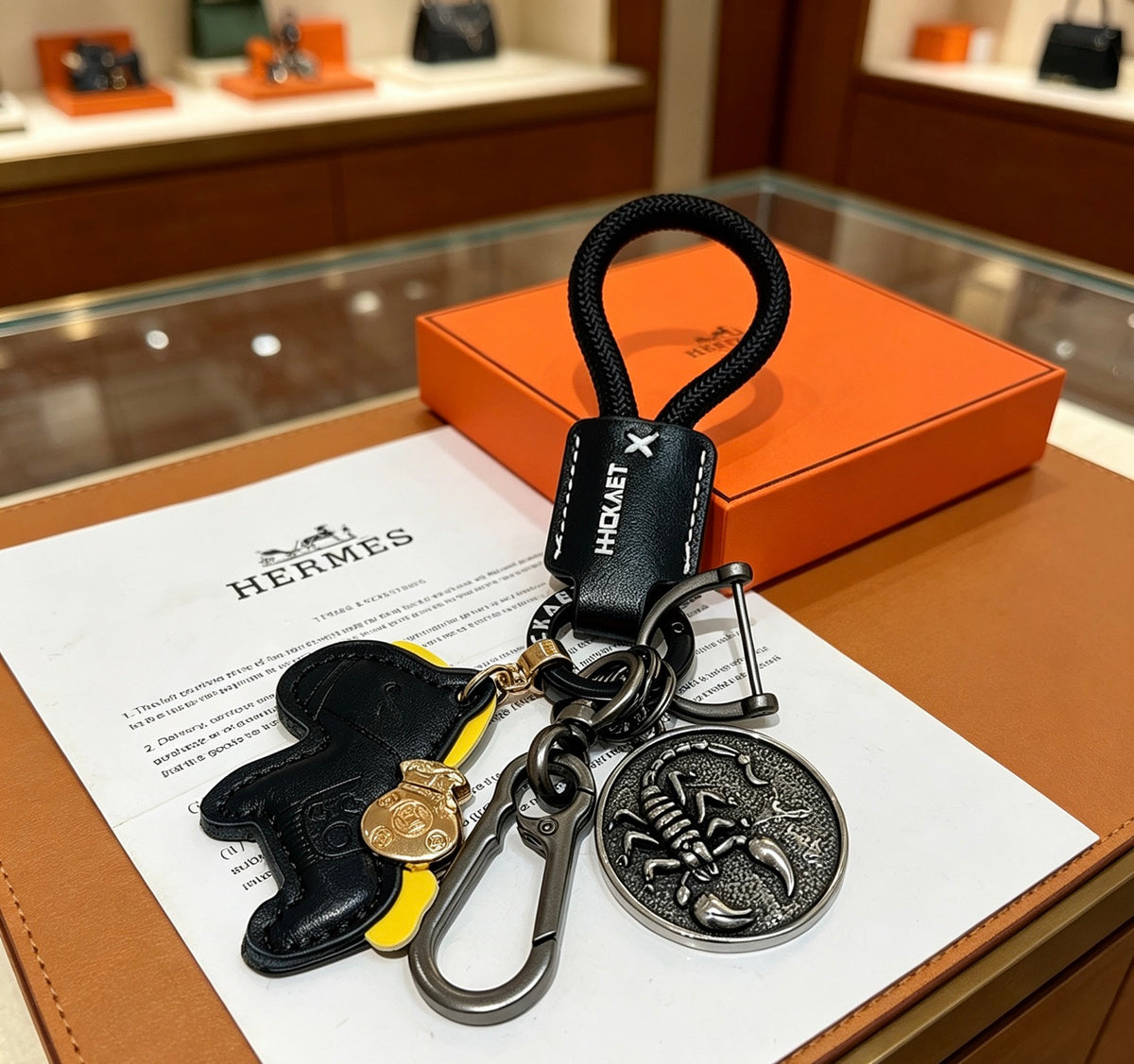 Hermès Black Horse and H Disc Keychain - album image 5