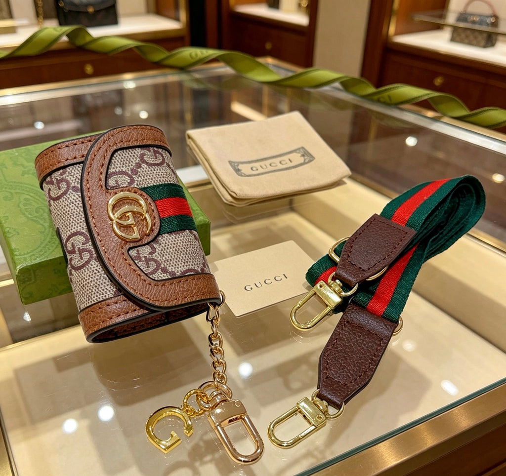 Gucci Brown Monogram Mini Bag Key Case - album image 5