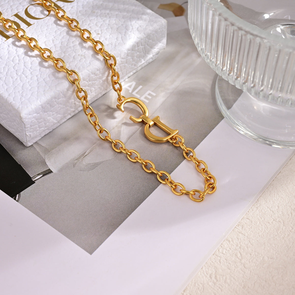Dior Gold-Tone Letter Chain Necklace - product image 5