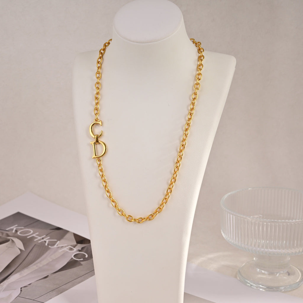 Dior Gold-Tone Letter Chain Necklace - product image 3