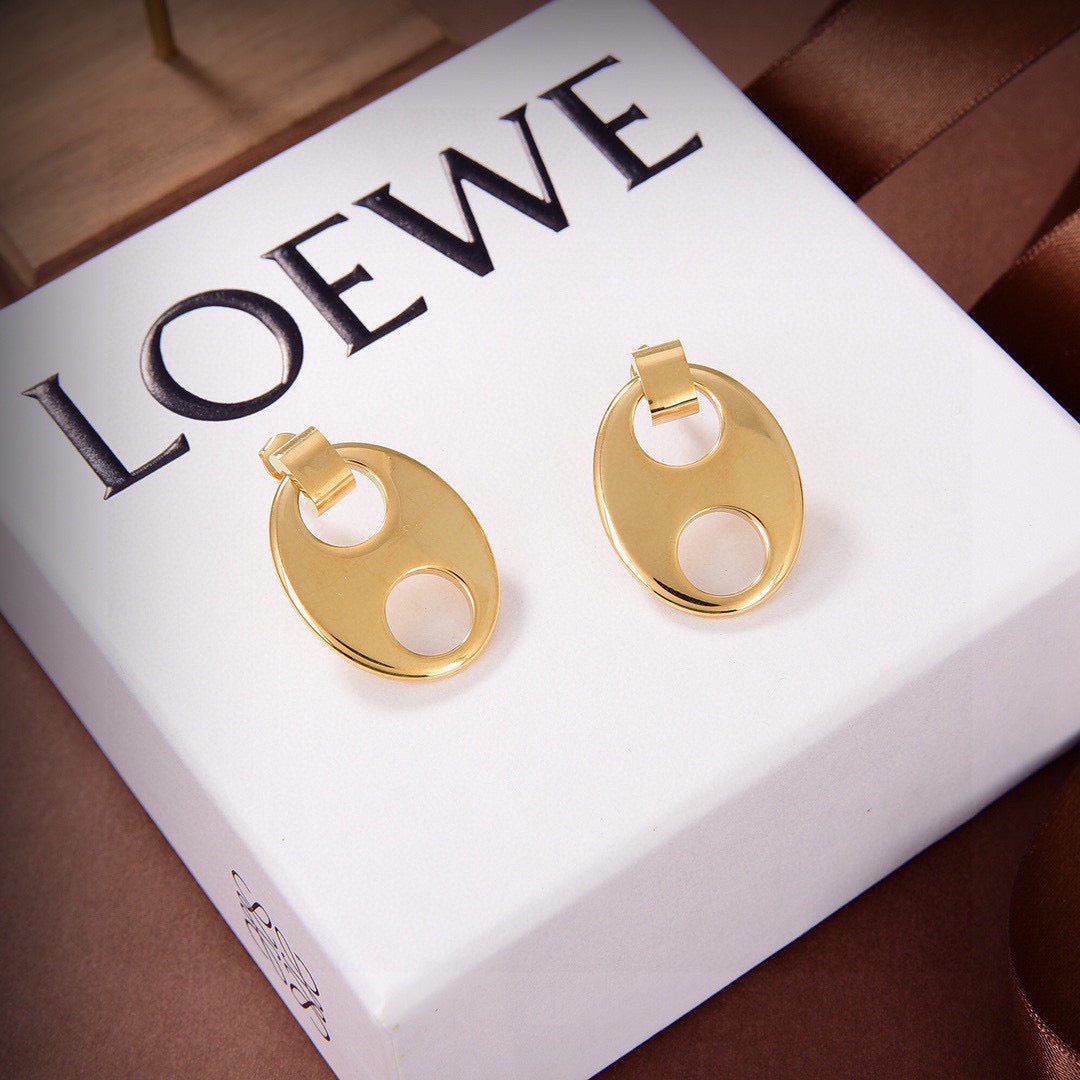 Loewe Gold-Tone Oval Cutout Earrings - product image 1