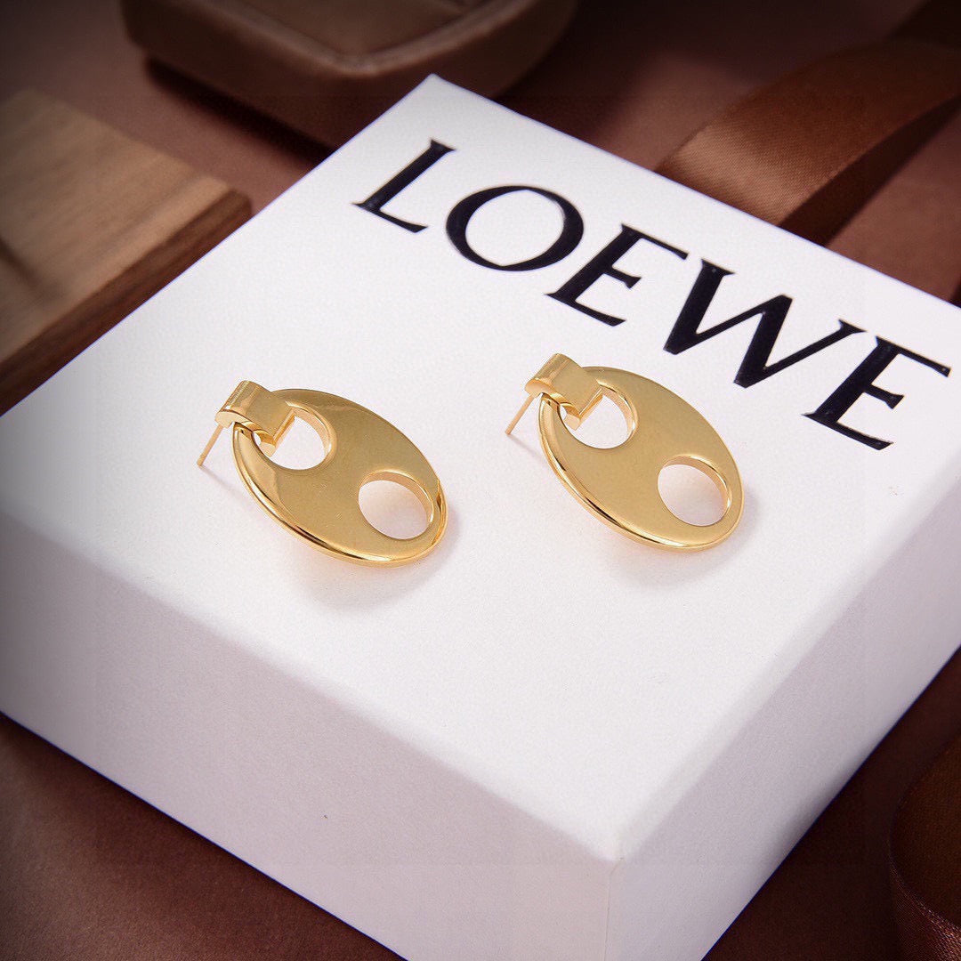 Loewe Gold-Tone Oval Cutout Earrings - product image 5