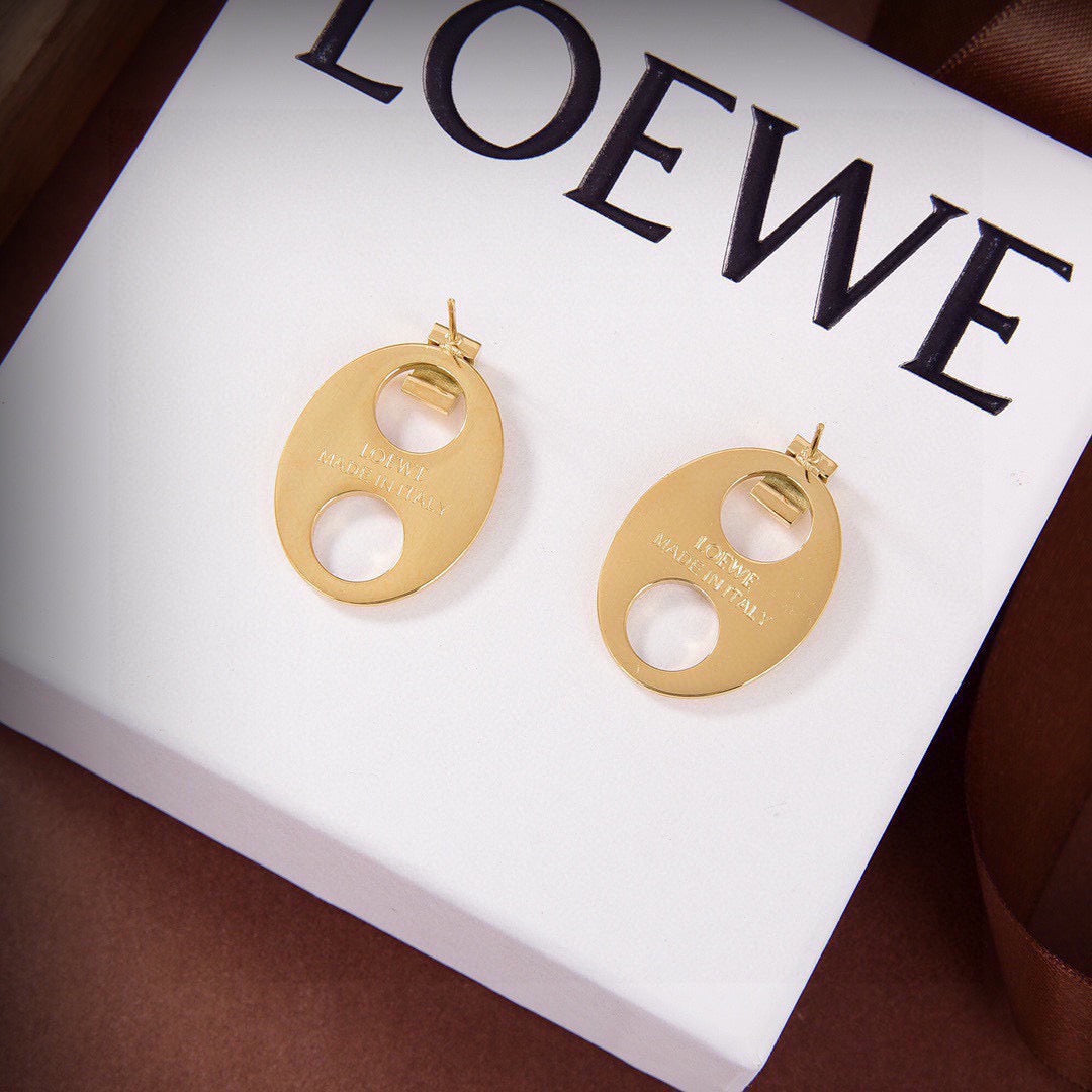 Loewe Gold-Tone Oval Cutout Earrings - product image 3
