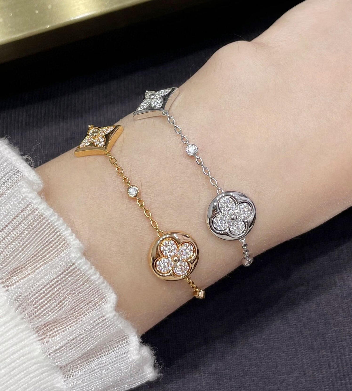 Louis Vuitton Four-Flower Crystal Accent Bracelet - album image 5