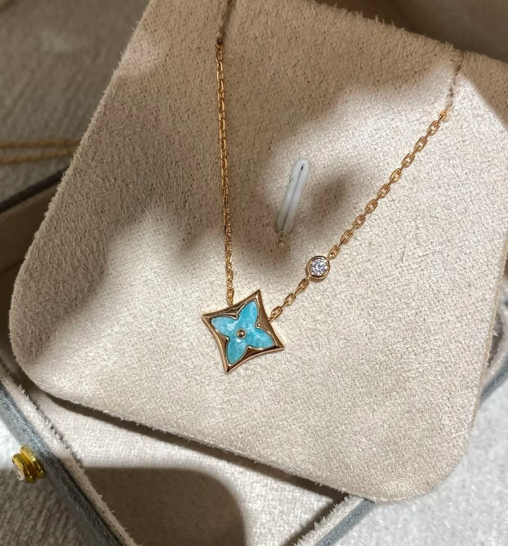 Louis Vuitton Amazonite Monogram Necklace - album image 3