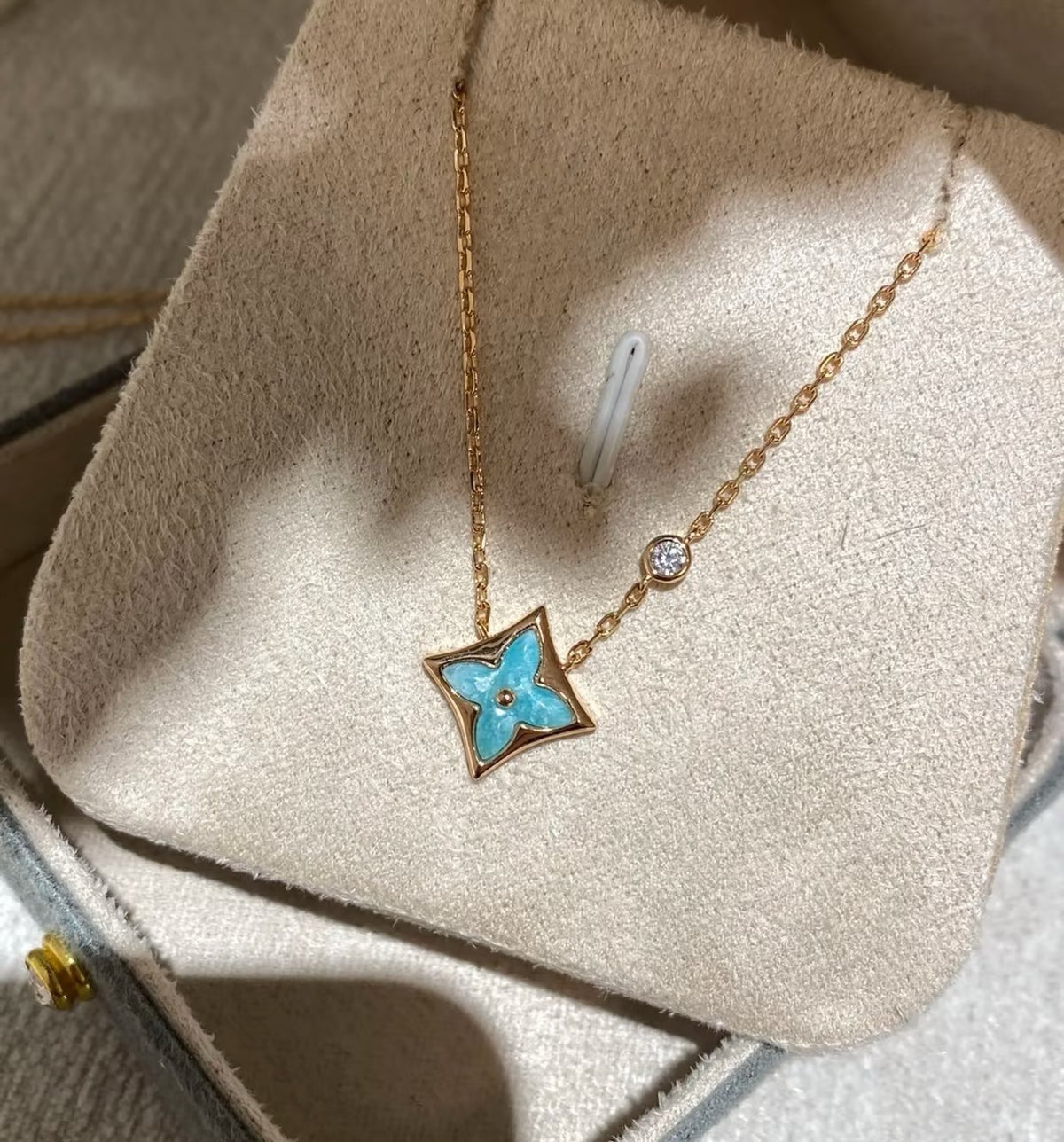Louis Vuitton Amazonite Monogram Necklace - album image 3