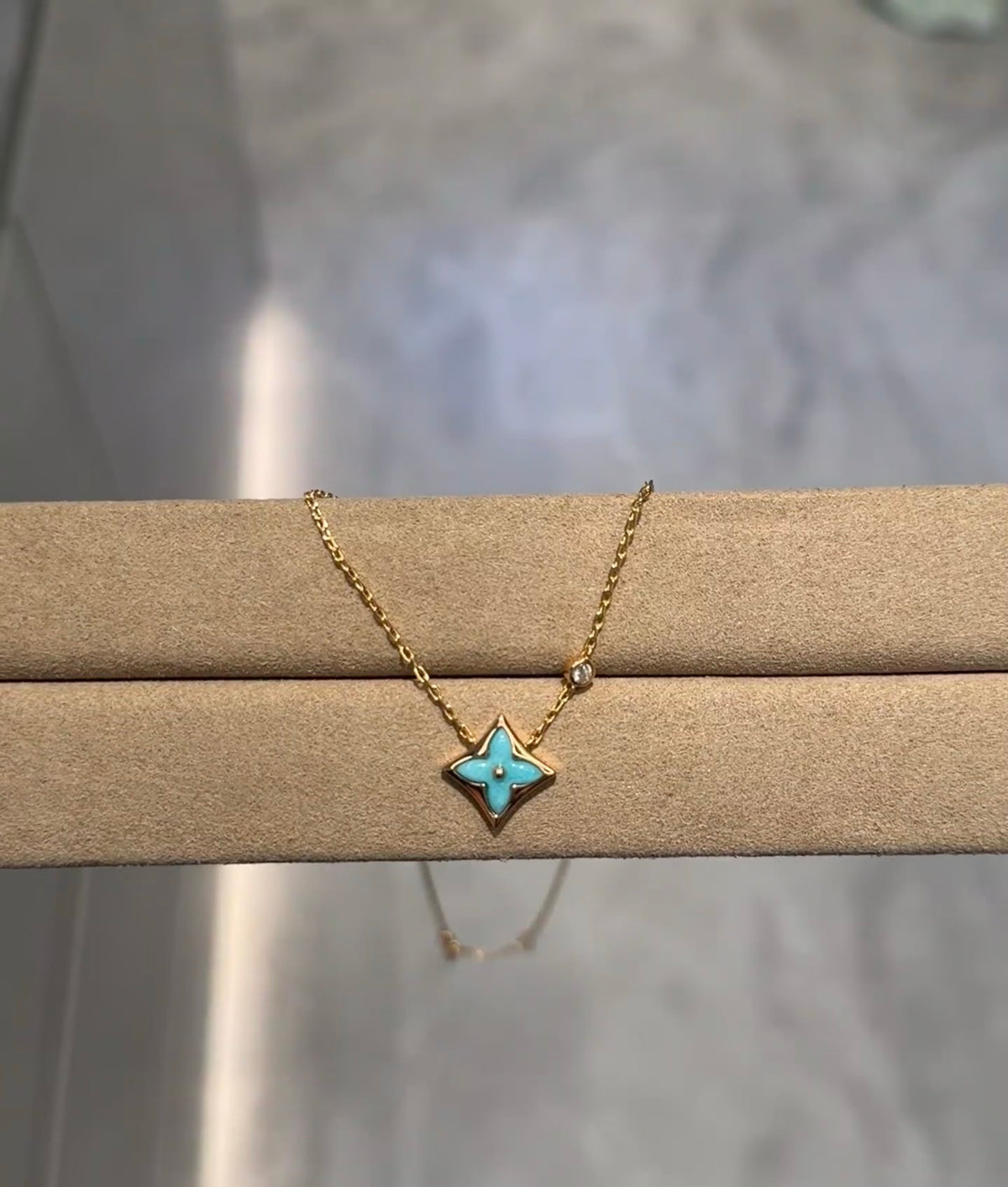 Louis Vuitton Amazonite Monogram Necklace - album image 4