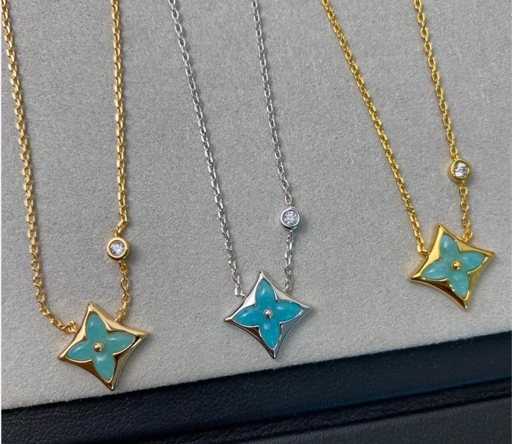 Louis Vuitton Amazonite Monogram Necklace - album image 2