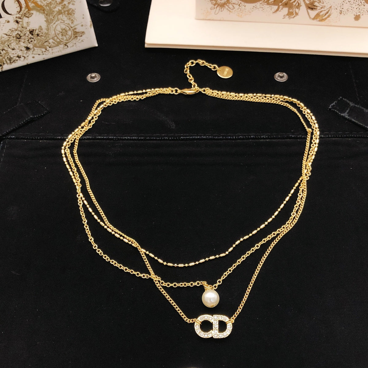 Dior Layered CD Pearl-Look Pendant Necklace - product image 4