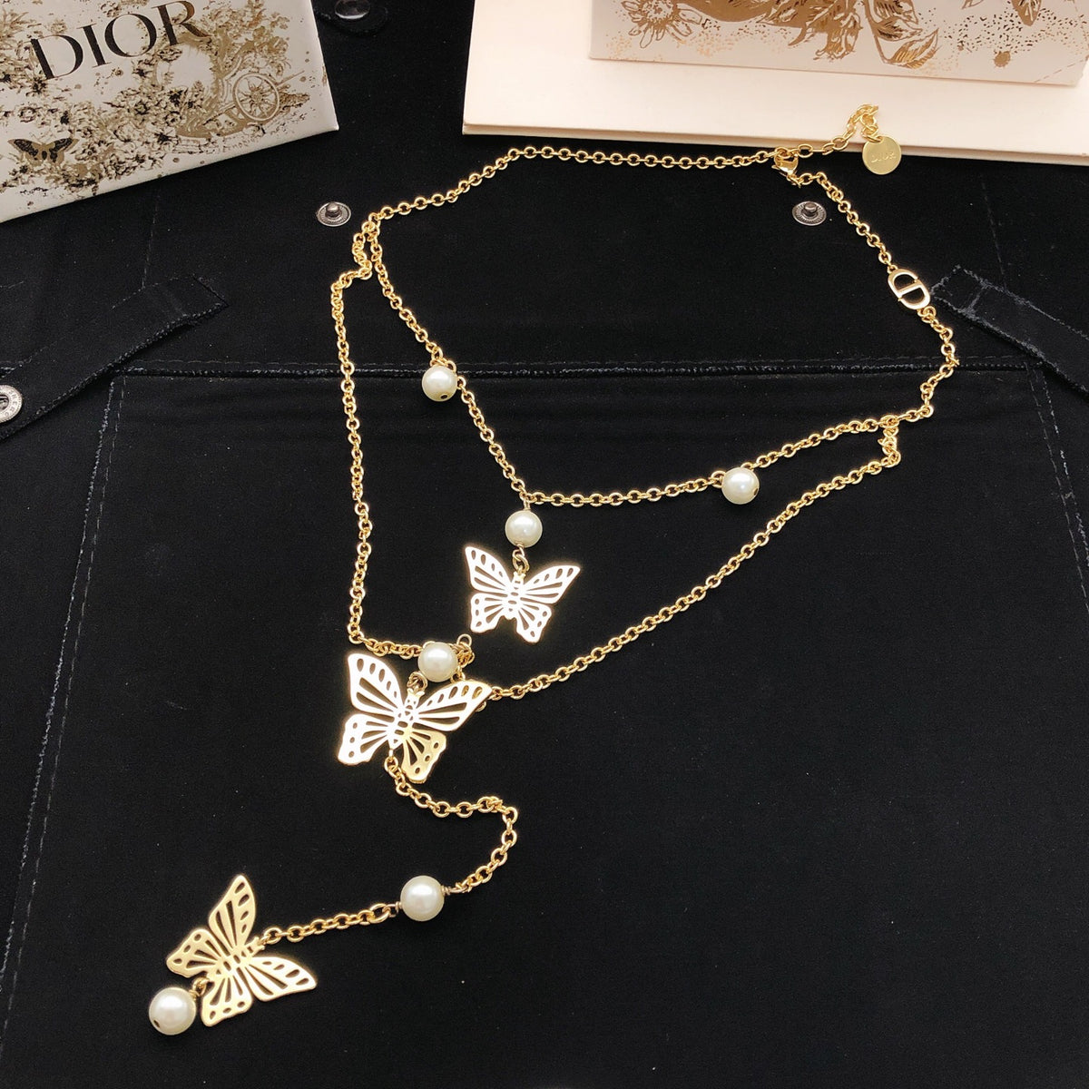 Dior Butterfly Layered Long Necklace - product image 8