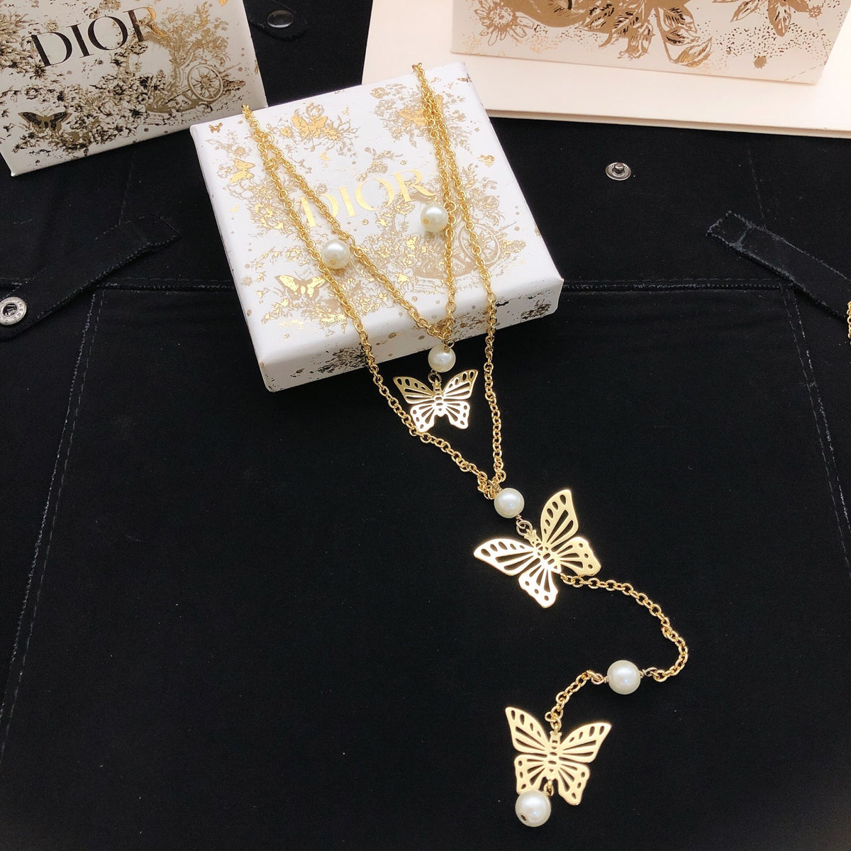 Dior Butterfly Layered Long Necklace - product image 7