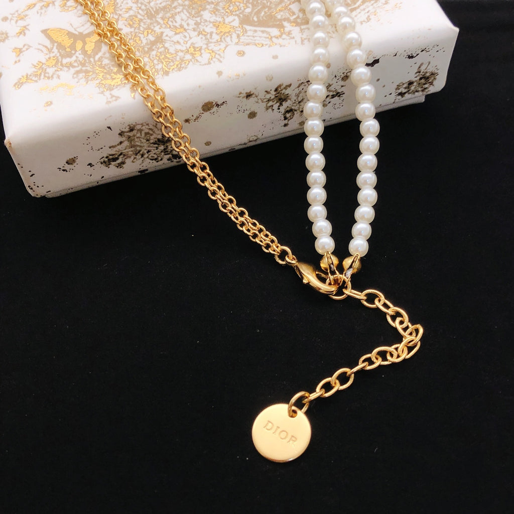 Dior Bow and Pearl-Look Draped Necklace - product image 5