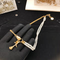Dior Bow and Pearl-Look Draped Necklace - product image 1