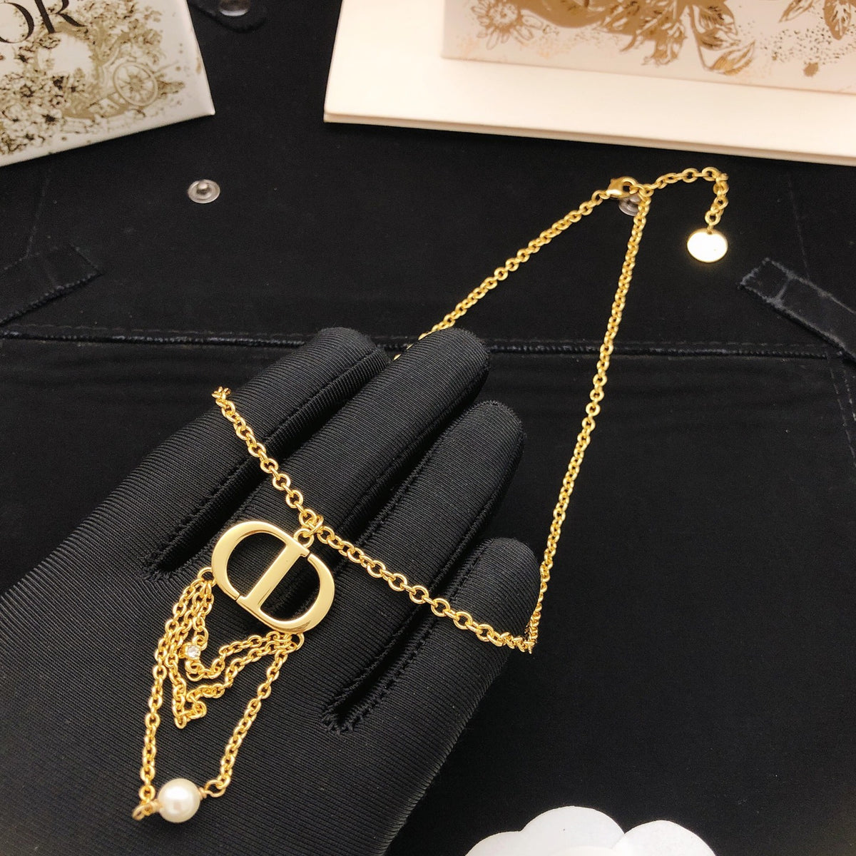 Dior CD Link Drop Necklace - product image 3