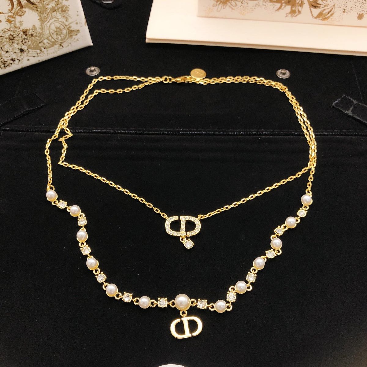 Dior Layered Pearl-Look CD Necklace - product image 5