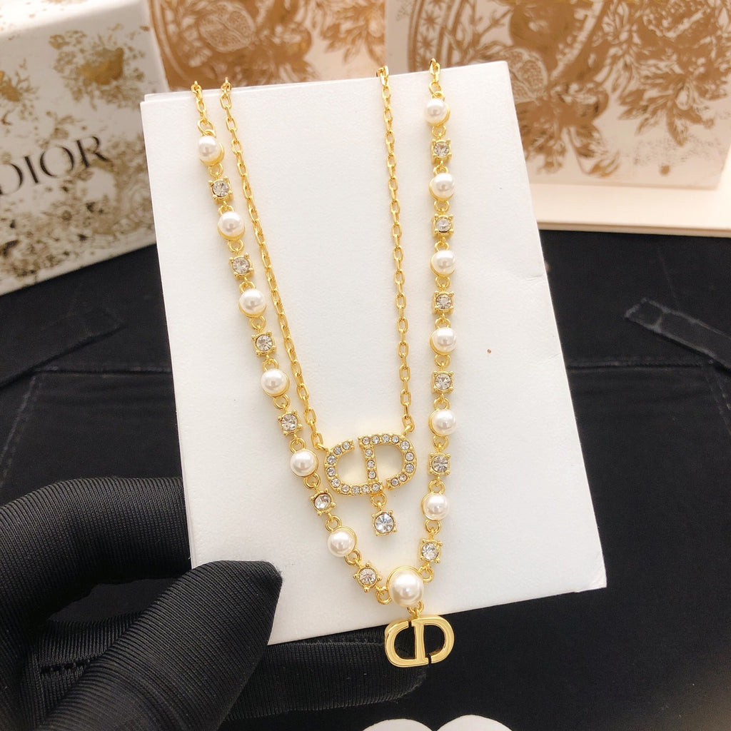 Dior Layered Pearl-Look CD Necklace - product image 4