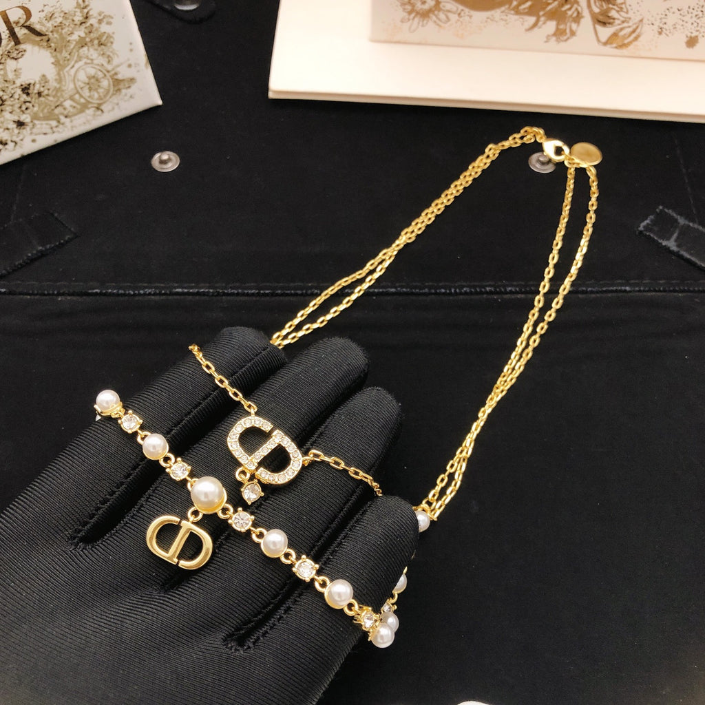 Dior Layered Pearl-Look CD Necklace - product image 3