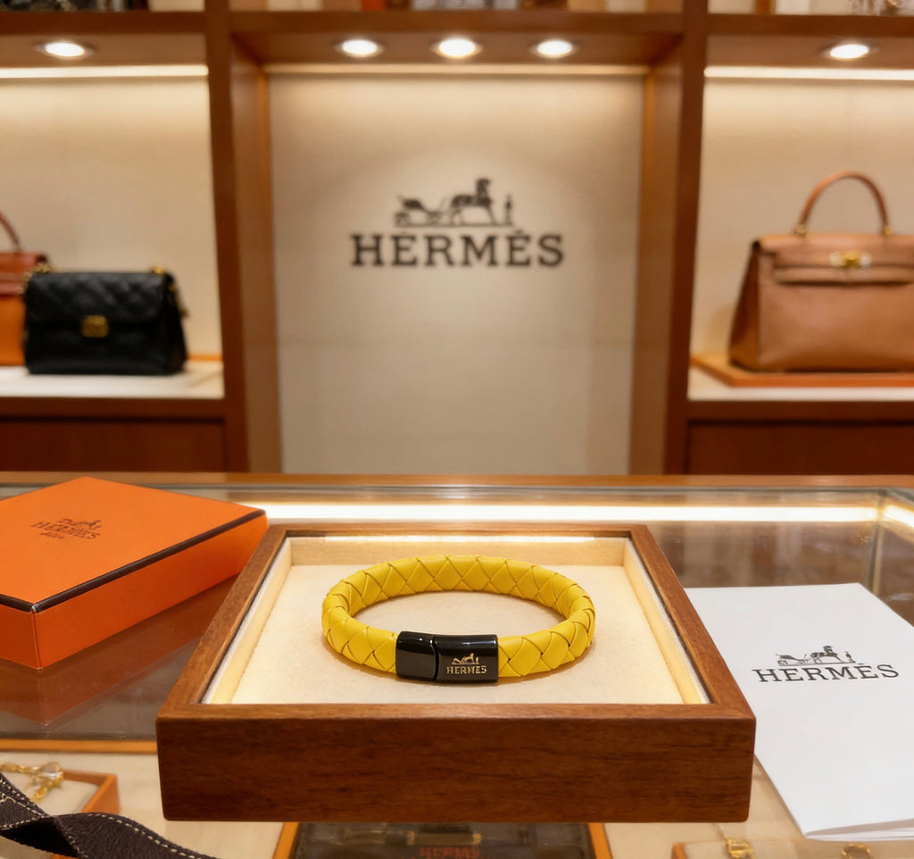 Hermès Gold-Tone Polished H Band Ring - album image 4